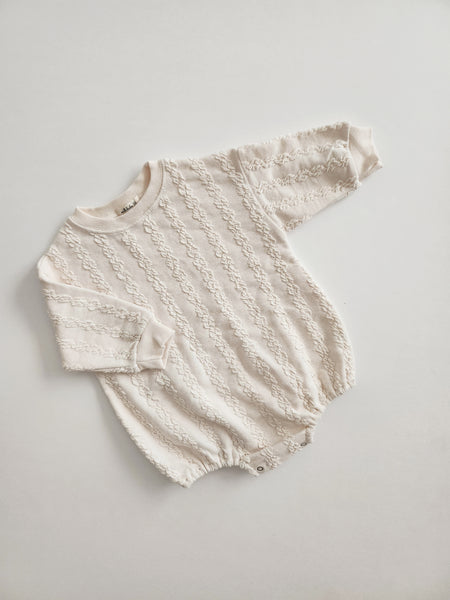 Baby Milk Textured Knit Romper (0-18m) - 2 Colors