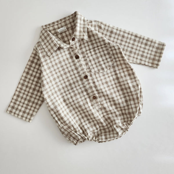 Baby Pocket Shirt Romper (3-18m) - 2 Color