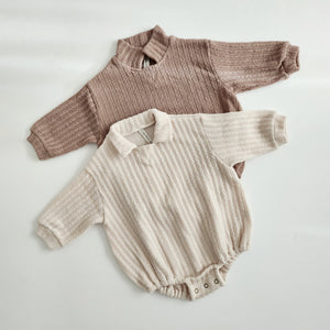 Baby Rib-Knit Sweater Romper (3-24m) - 2 colors