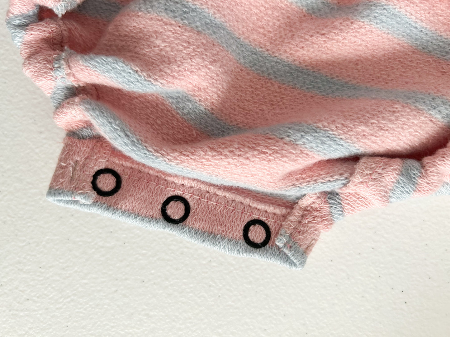 Baby Stripe Bubble Romper (0-24m) - Pink Stripe