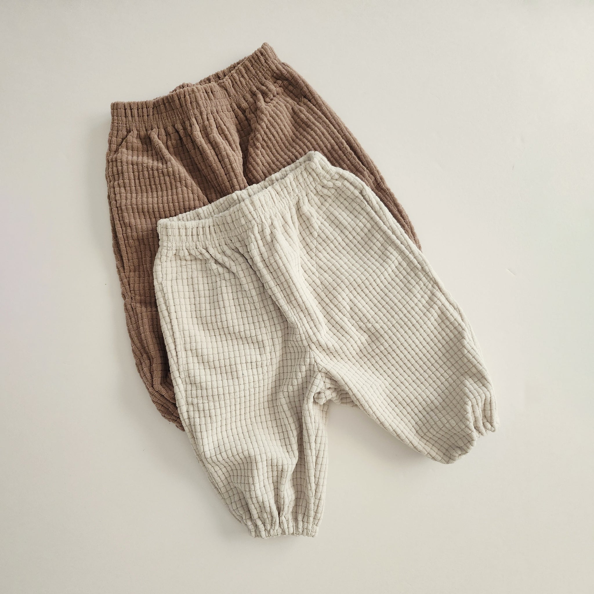Baby Textured Velour Jogger Pants (0-24m) - 2 Colors
