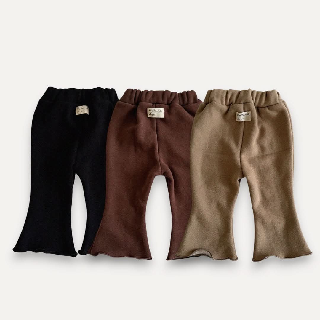 Baby/Toddler Aosta W24 Lettuce-Edge Warm Flare Pants (3m-5y)- 3 Colors - AT NOON STORE
