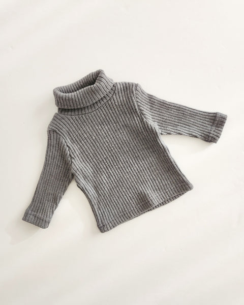Baby Toddler Nunu Rib Knit Turtleneck Top (3m-6y) - 4 Colors
