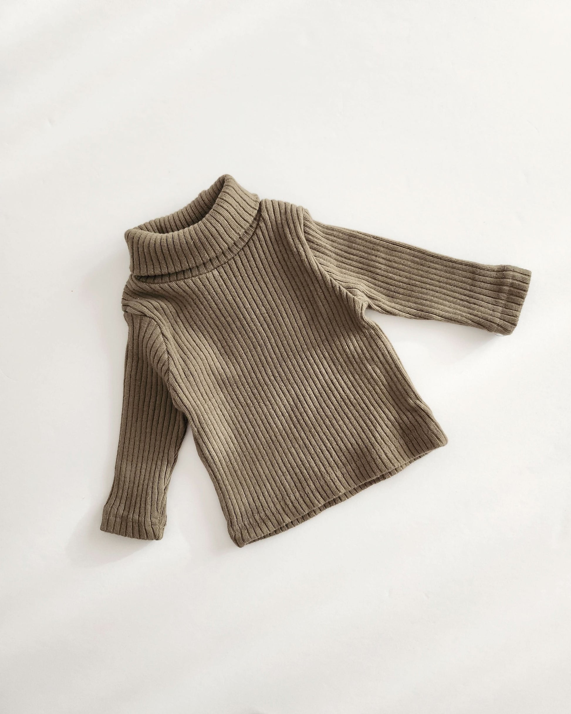 Baby Toddler Nunu Rib Knit Turtleneck Top (3m-6y) - 4 Colors - AT NOON STORE