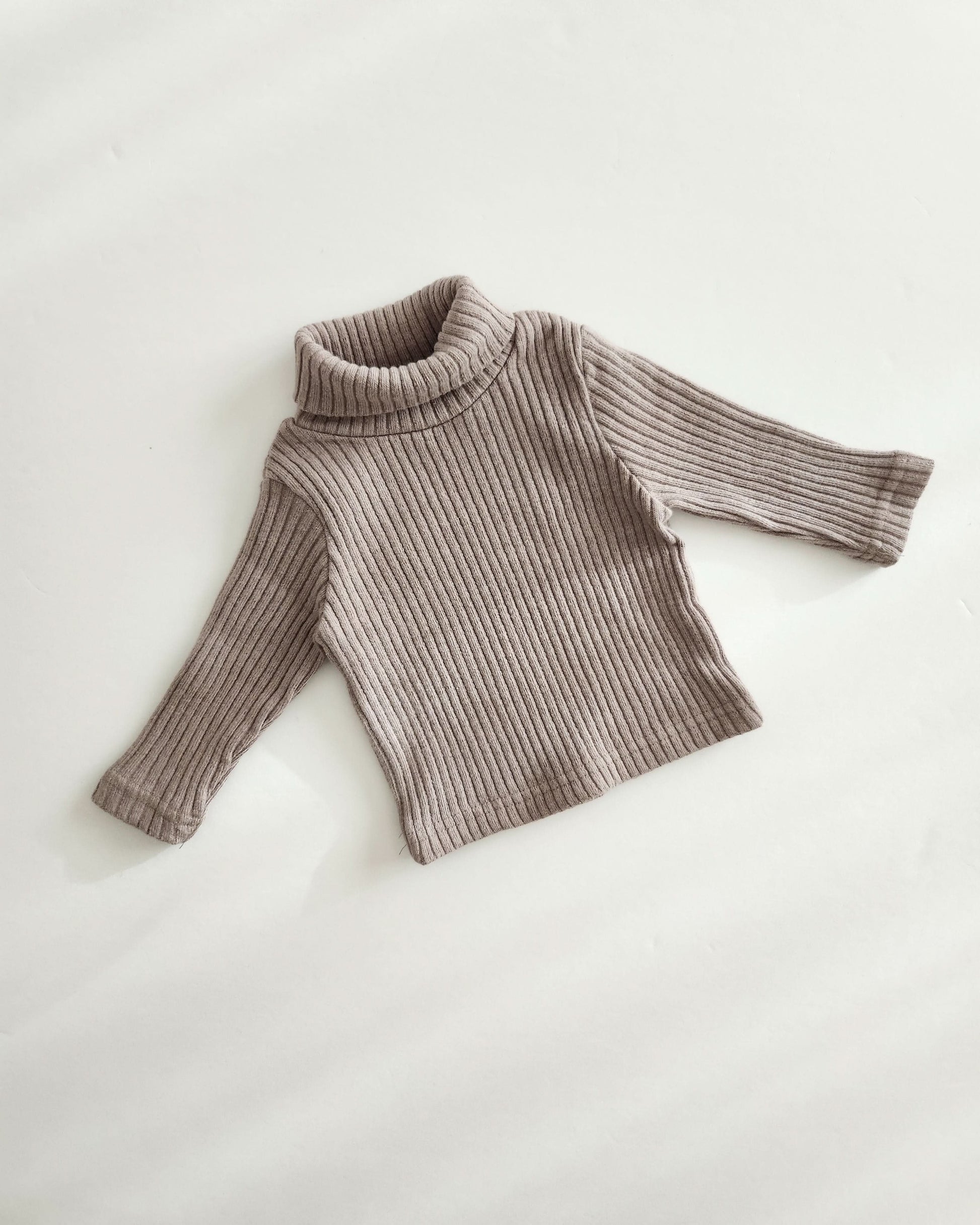 Baby Toddler Nunu Rib Knit Turtleneck Top (3m-6y) - 4 Colors - AT NOON STORE