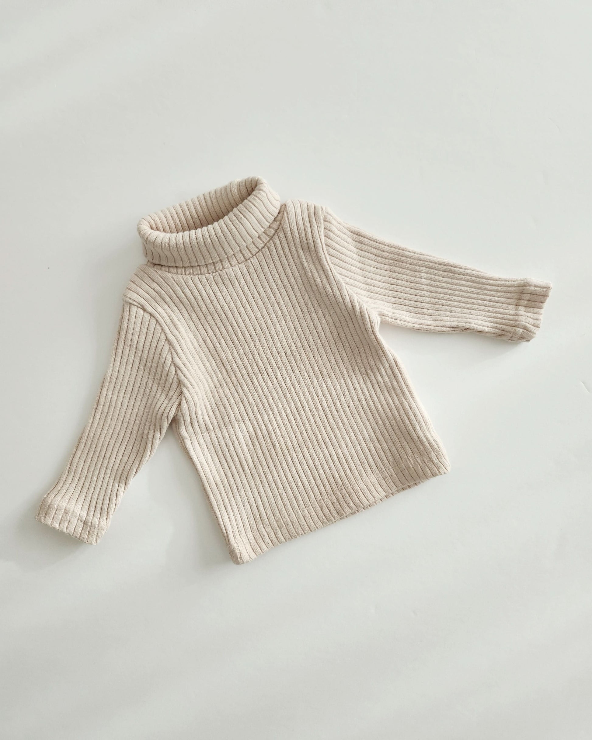 Baby Toddler Nunu Rib Knit Turtleneck Top (3m-6y) - 4 Colors - AT NOON STORE