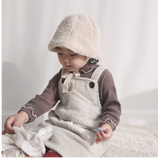 Baby Toddler Sherpa Bucket Hat (0-24m) - Cream