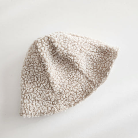 Baby Toddler Sherpa Bucket Hat (0-24m) - Cream