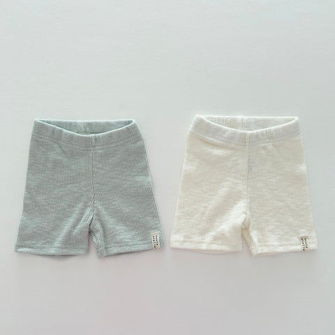Baby/Toddler Aosta Ribbed Short Leggings (3m-5y)- 2 Colors