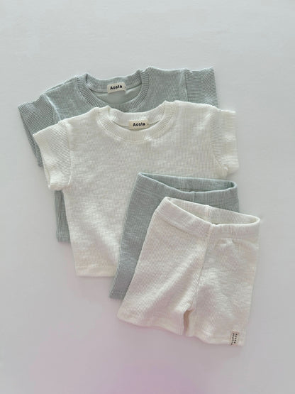 Baby/Toddler Aosta Ribbed Short Sleeve Top (3m-5y)- 2 Colors - AT NOON STORE