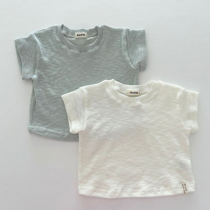 Baby/Toddler Aosta Ribbed Short Sleeve Top (3m-5y)- 2 Colors - AT NOON STORE