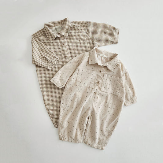 Baby/Toddler Collar Jumpsuit (3m-5y) - 2 Colors - AT NOON STORE