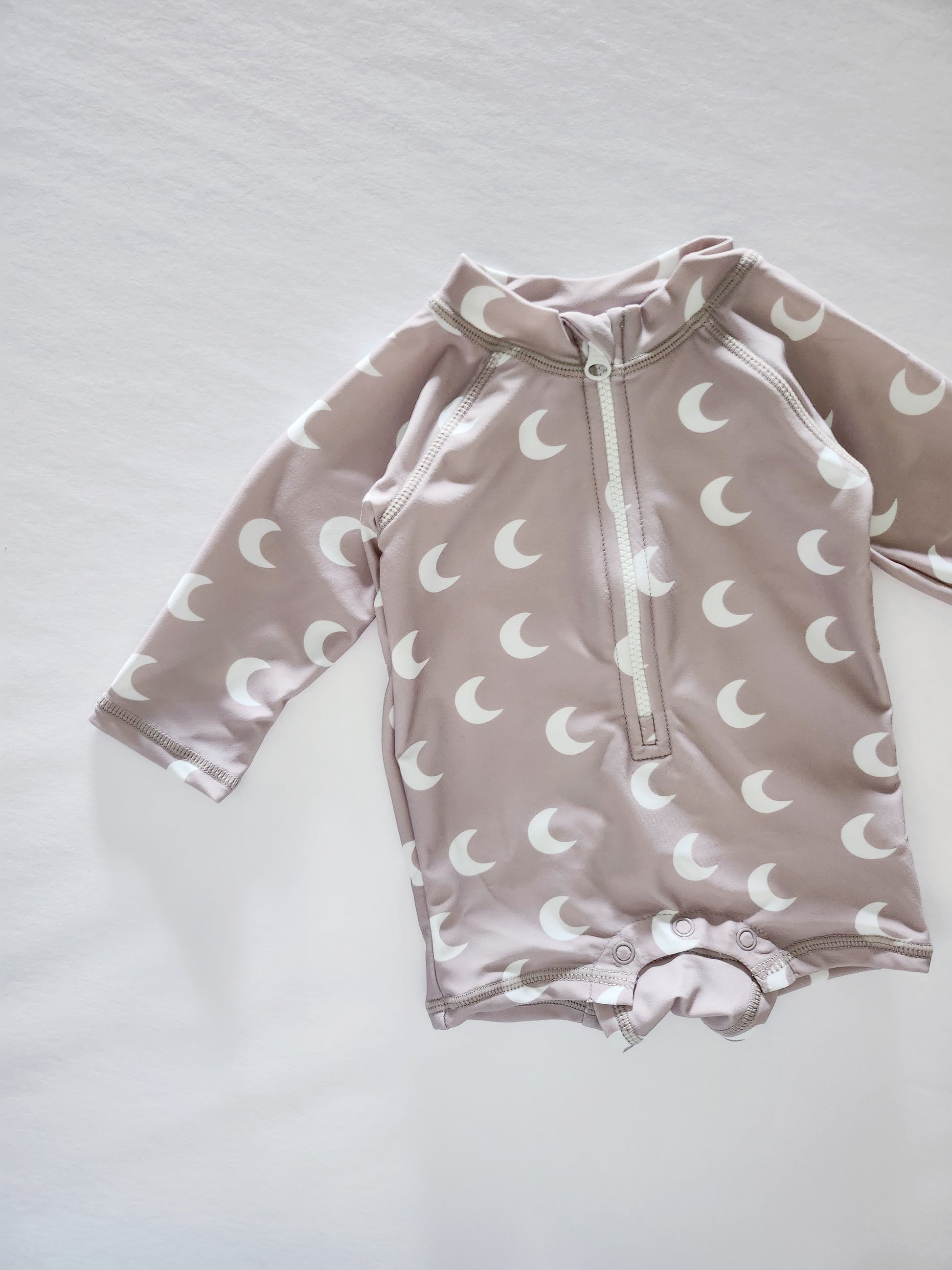 Boy's Zip Up Rashguard | Moon (0-3y) - AT NOON STORE