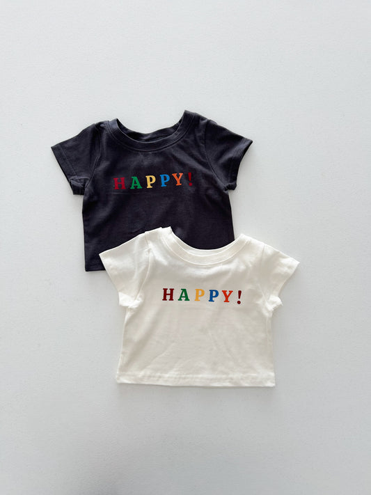 Kids Soy SS26 HAPPY! Short Sleeve Top (1-6y) - 2 Colors - AT NOON STORE