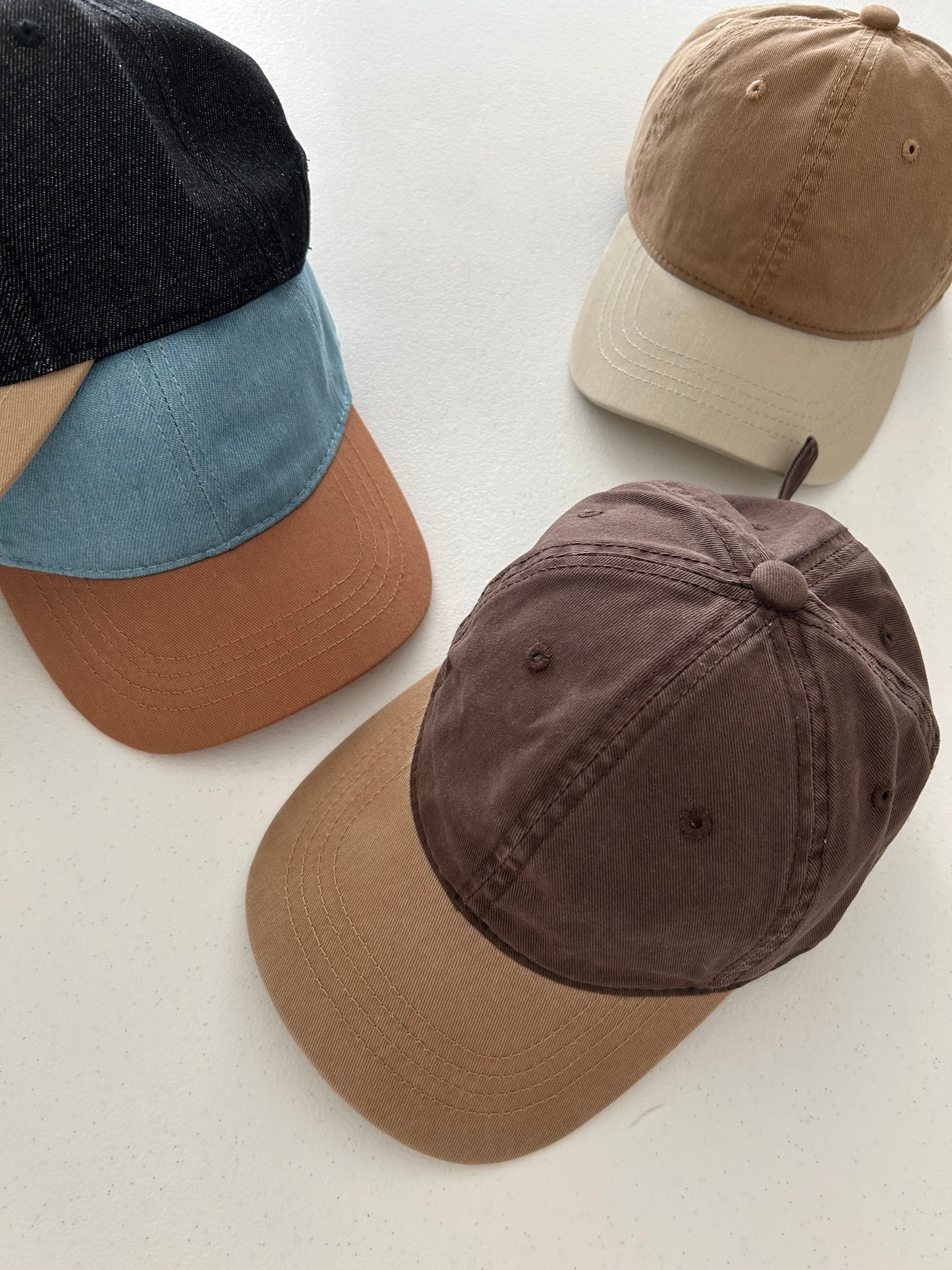 Toddler Two Tone Baseball Cap (3-7y) - 4 Colors