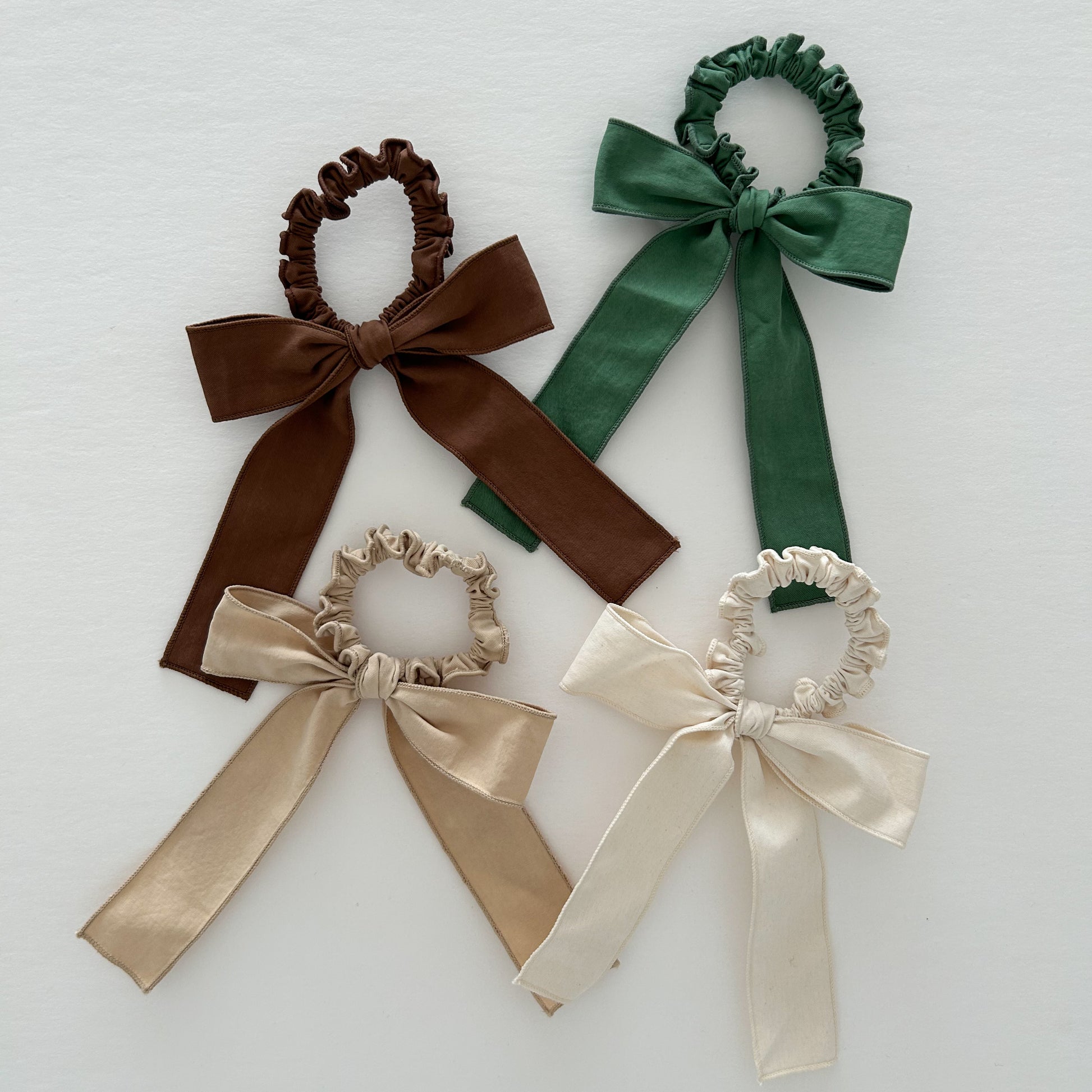 Women's Cotton Bow Scrunchie - 4Colors - AT NOON STORE