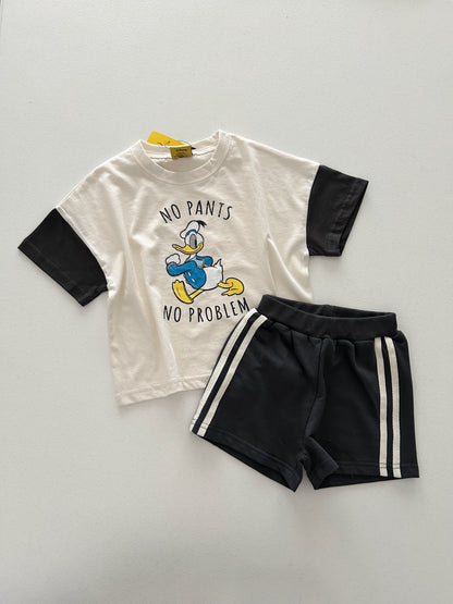 Toddle Disney Friends Contrast Short Sleeve Top and Shorts Set (2-7y) - 4 Colors - AT NOON STORE