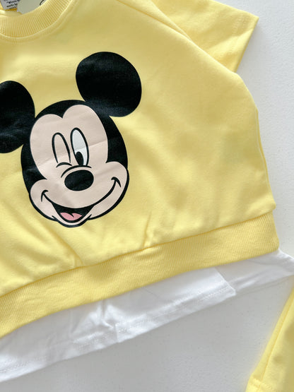 Toddler Mickey/Minnie Short Sleeve Top and Shorts/Skirt Set (1-6y) - 2 Colors - AT NOON STORE