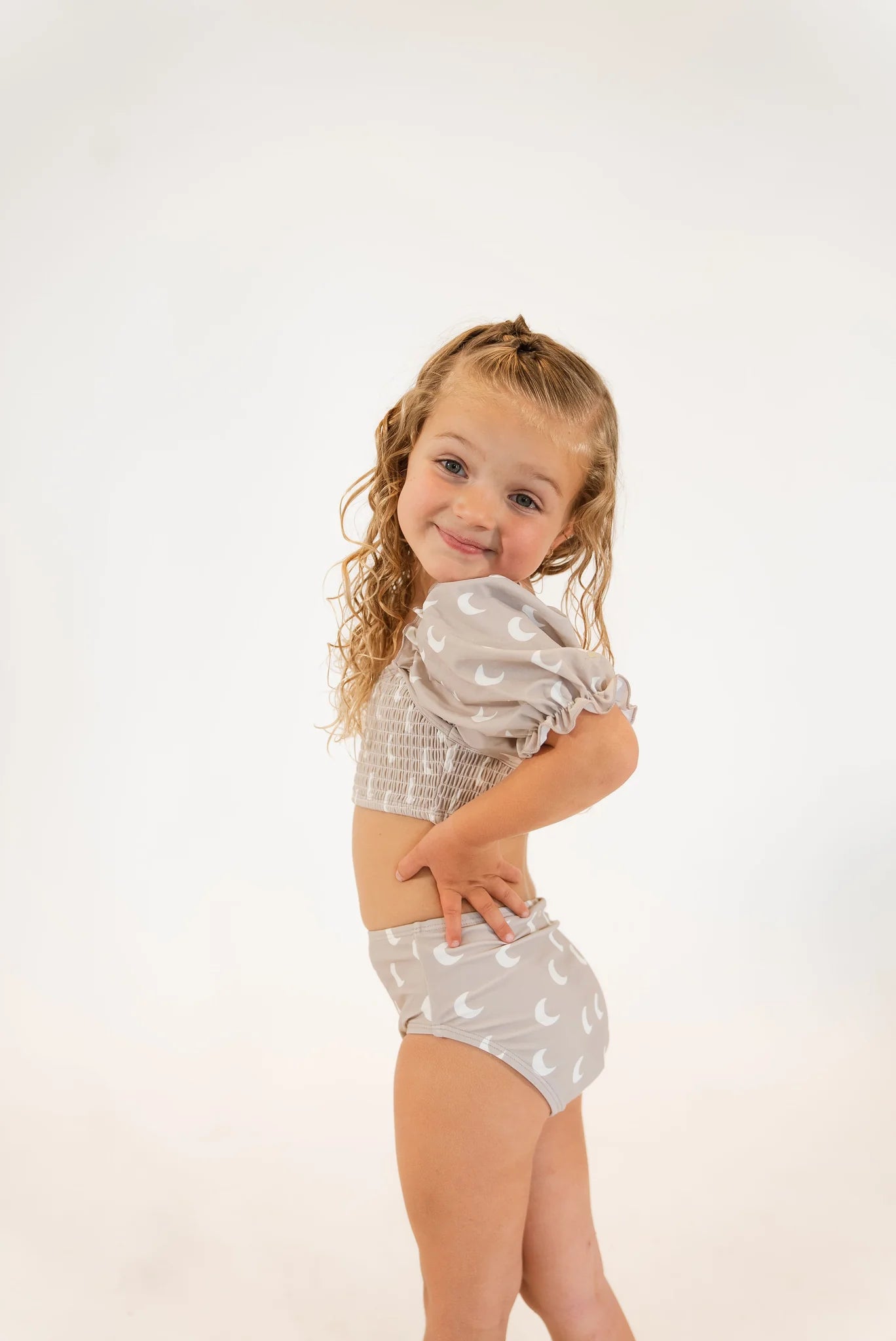 Girl's Sleeved Bikini | Moons (12-18m) - AT NOON STORE