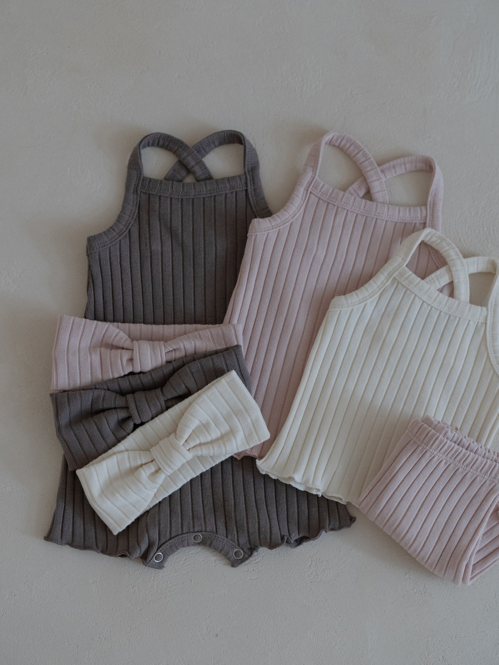 Baby Cotton Ribbed Sleeveless Bodysuit (3-18m)- 6 Colors - AT NOON STORE