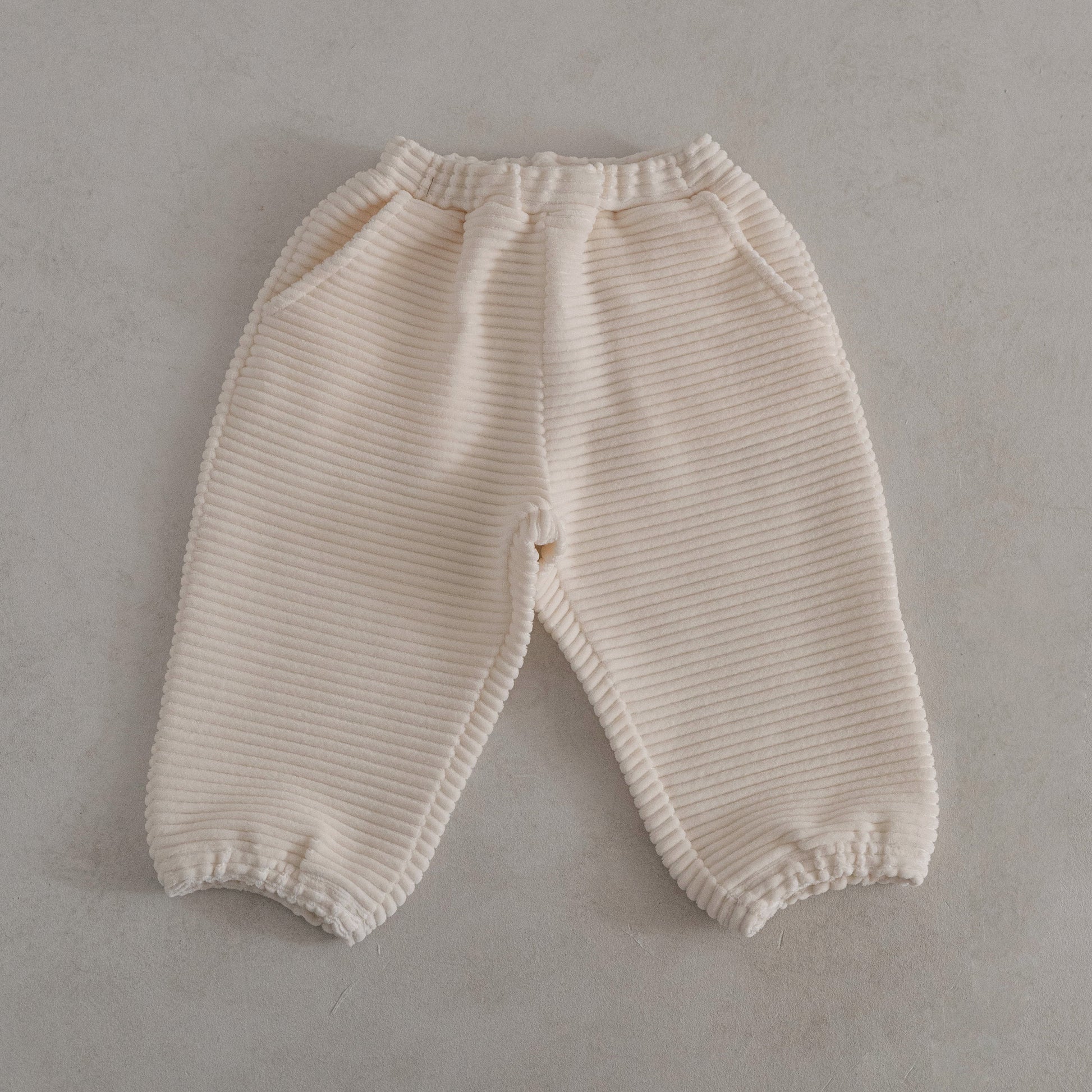 Baby Toddler Velour Rib Sweatshirt and Jogger Pants Set (3m-6y)- Ivory - AT NOON STORE