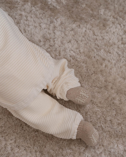 Baby Toddler Velour Rib Sweatshirt and Jogger Pants Set (3m-6y)- Beige