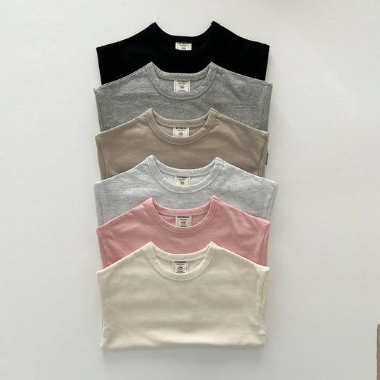 Kids Soft Cotton Basic Top (1-6y) - 6 Colors - AT NOON STORE