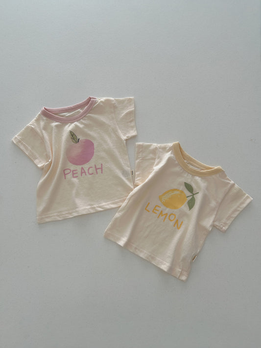 Baby/Toddler Aosta SS26 Lemon Peach Graphic Short Sleeve Top (3m-5y)- 2 Colors - AT NOON STORE