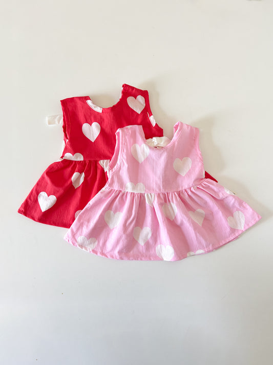 Baby/Toddler Aosta SS25 Tie Back Heart Top (3m-5y)- 2 Colors