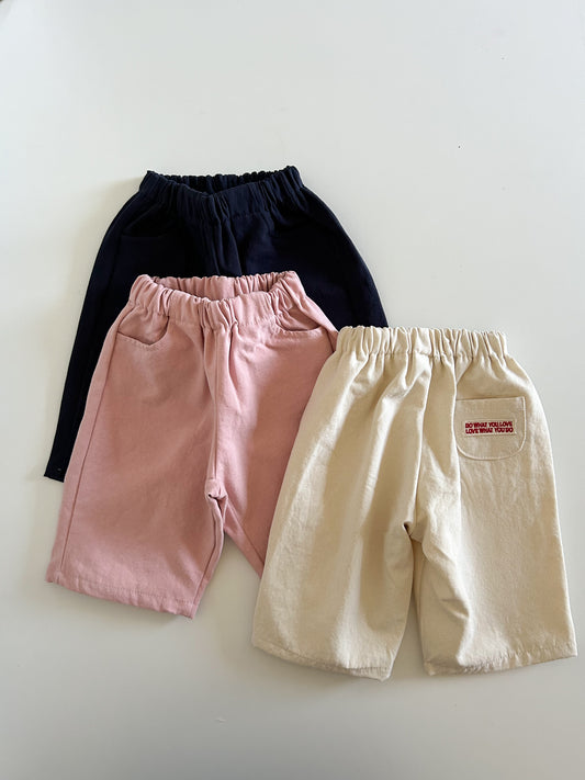 Toddler S25 Pocket Embroidery Basic Pull-On Pants (4m-6y) - 3 Colors