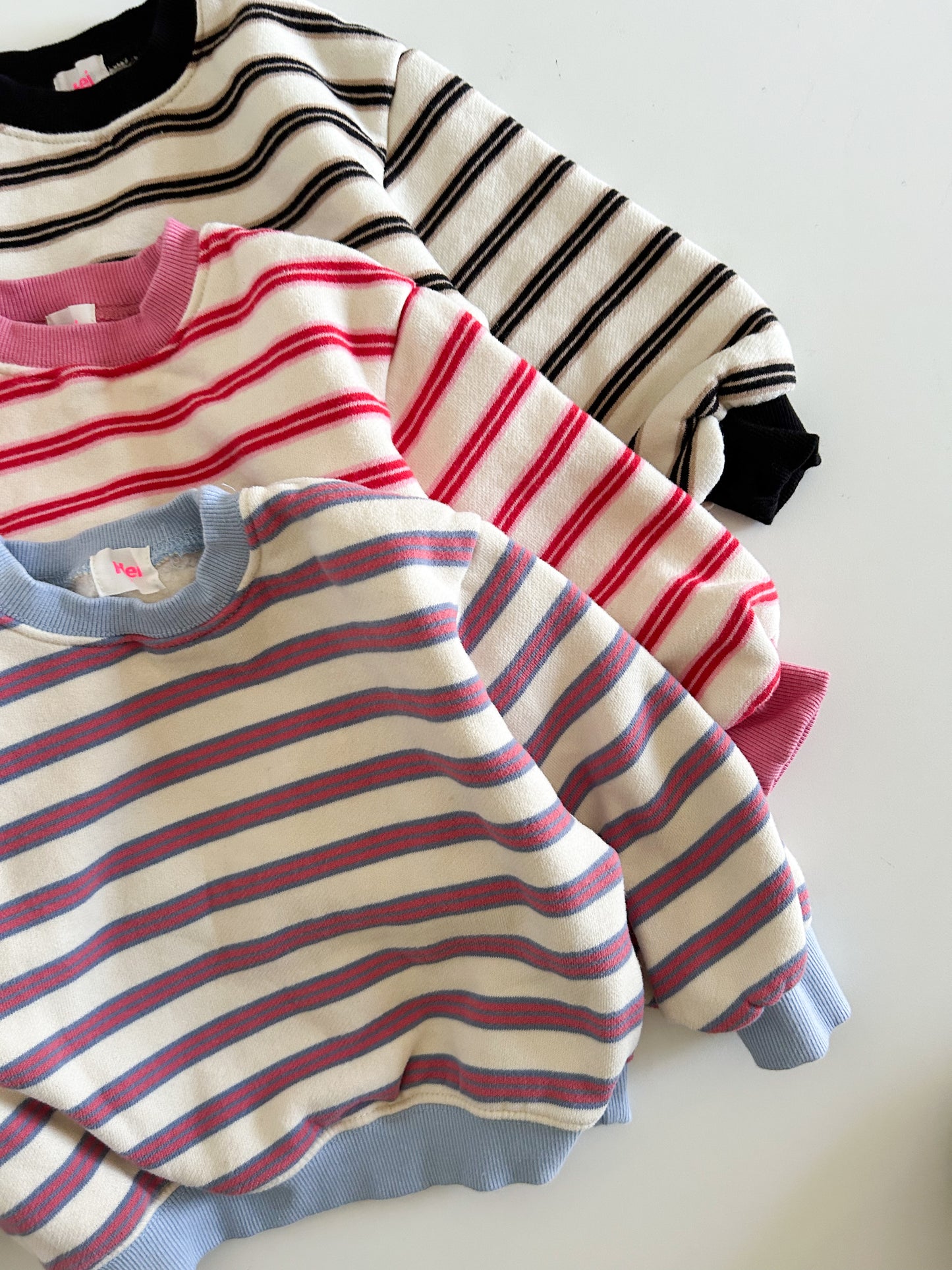 Toddler W24 Brushed Fabric Stripe Sweatshirt (1-6y) - 3 Colors