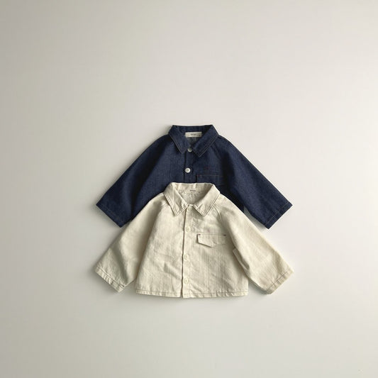 Toddler F25 Soft Denim Long Sleeve Shirt Jacket (1-6y) - 2 Colors - AT NOON STORE