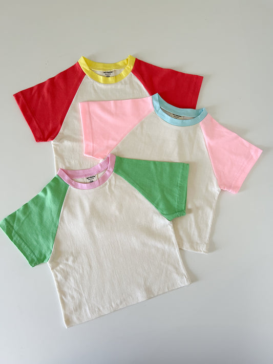 Kids Soy SS25 Basic Raglan Short Sleeve Top (1-6y) - 3 Colors