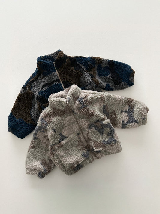 Kids W26 Camouflage Sherpa Pocket Jacket (10m-9y) - 2 Colors