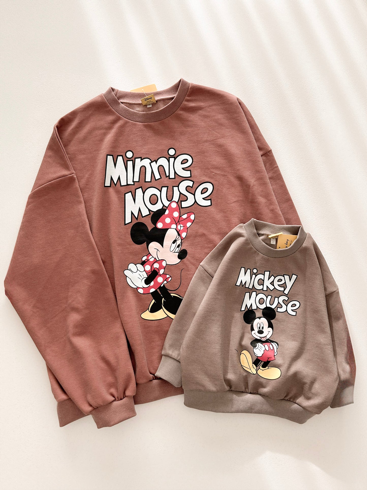 Family S25 Mickey and Minnie Print Pigment Dyed Sweatshirt (1-8y, Adult) - 2 Colors