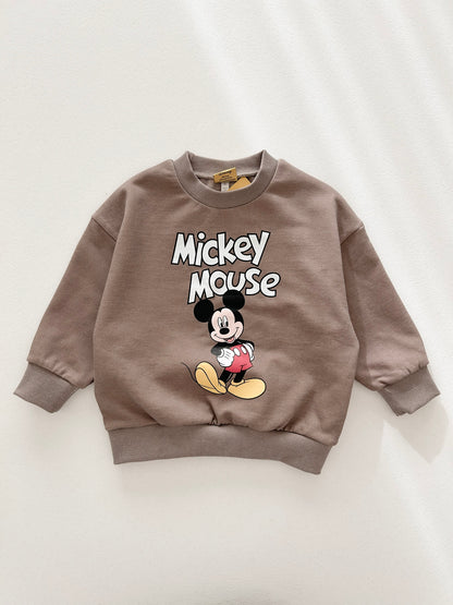 Family S25 Mickey and Minnie Print Pigment Dyed Sweatshirt (1-8y, Adult) - 2 Colors