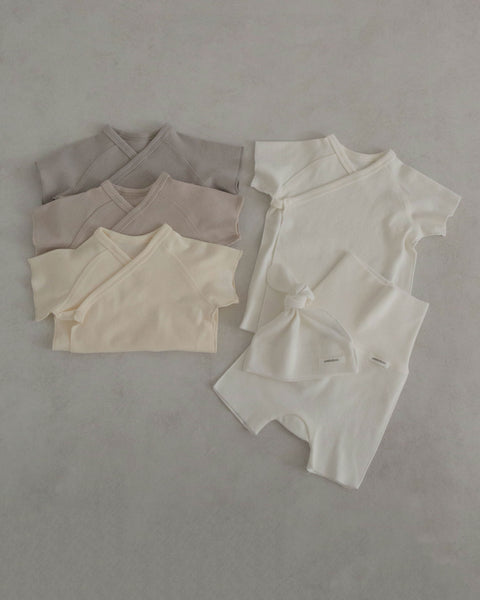Newborn Summer 3 Piece Cotton Set (0-3m) - 4 Colors