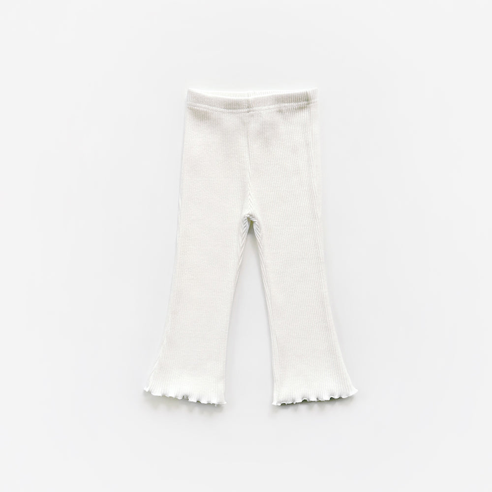 Kids Lettuce-edge Ribbed Flare Pants (2-9y) - 6 Colors - AT NOON STORE