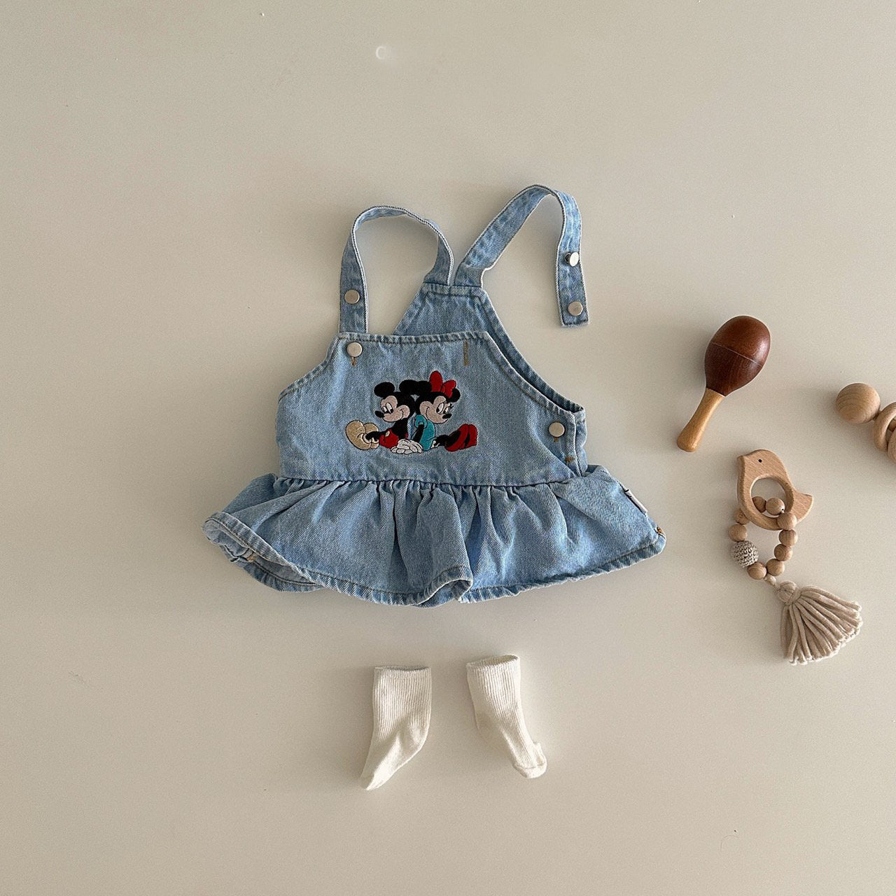 Baby Mickey and Friends Embroidery Skirtalls (3-18m) - 2 Colors - AT NOON STORE