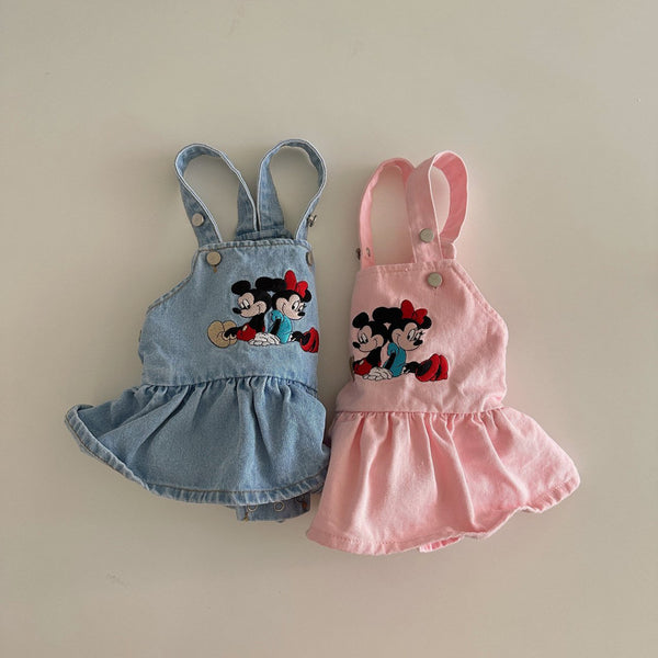 Baby Mickey and Friends Embroidery Skirtalls (3-18m) - 2 Colors