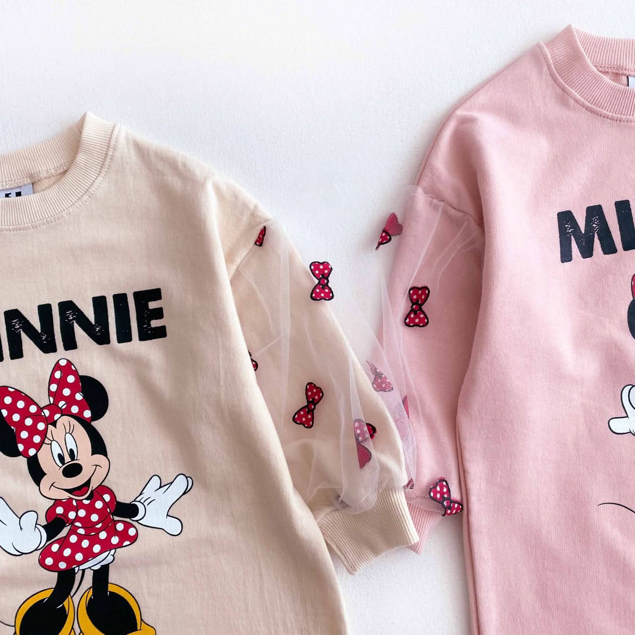 Toddler Puff Sleeve Minnie Dress (2-6y) - 2 Colors - AT NOON STORE