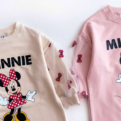 Toddler Puff Sleeve Minnie Dress (2-6y) - 2 Colors - AT NOON STORE