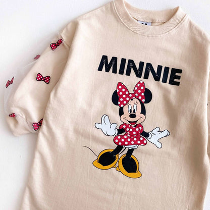Toddler Puff Sleeve Minnie Dress (2-6y) - 2 Colors - AT NOON STORE