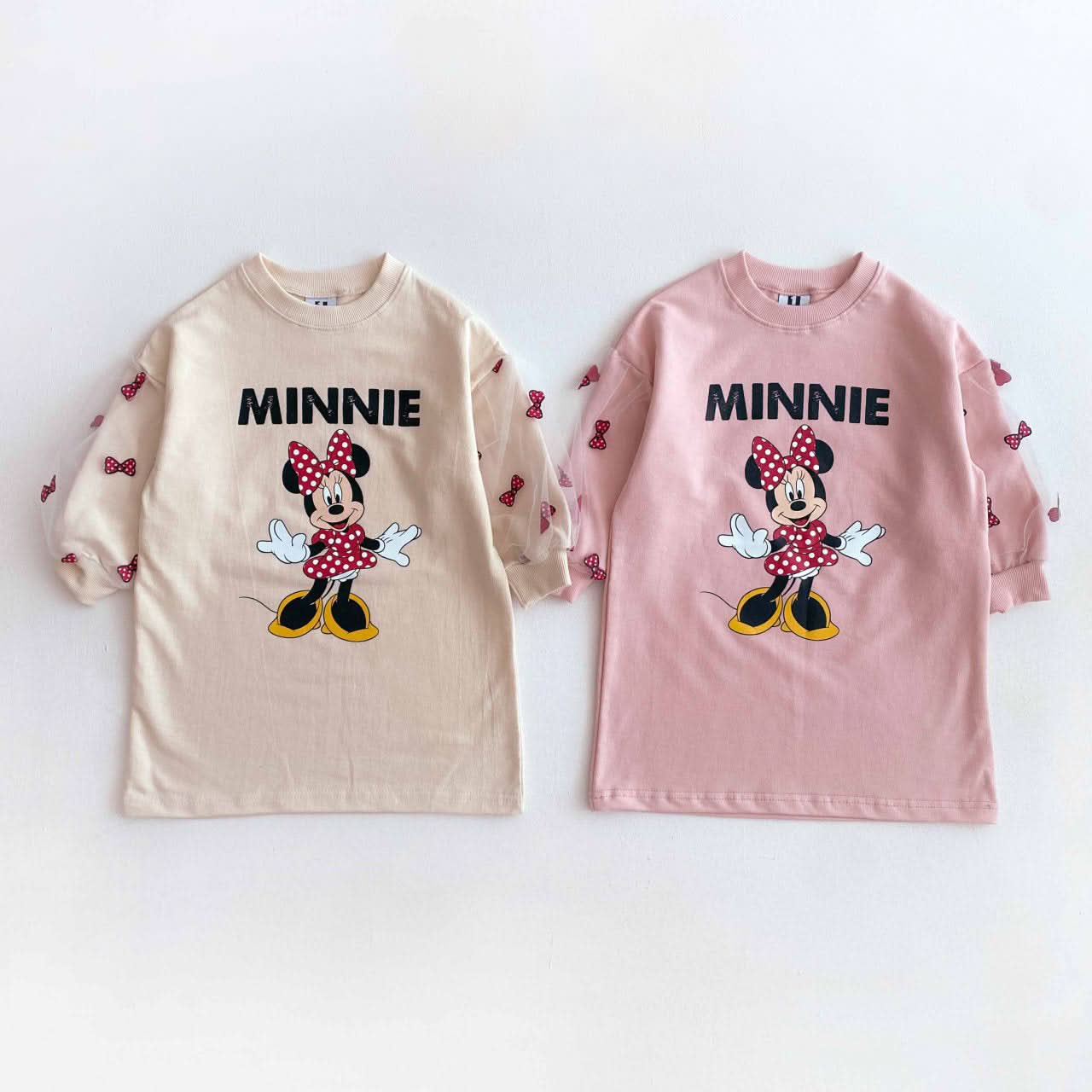 Toddler Puff Sleeve Minnie Dress (2-6y) - 2 Colors - AT NOON STORE