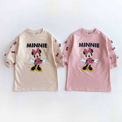 Toddler Puff Sleeve Minnie Dress (2-6y) - 2 Colors - AT NOON STORE