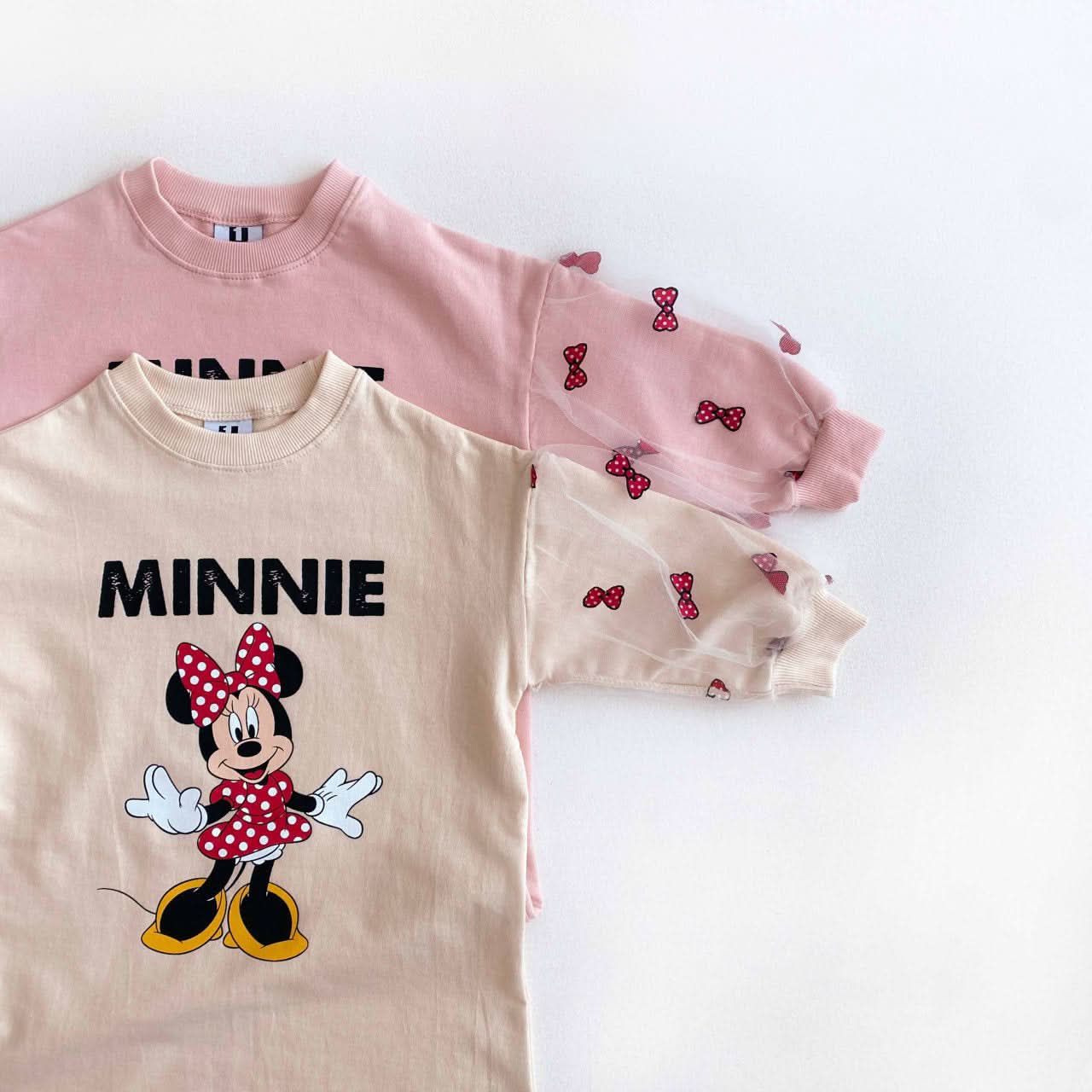 Toddler Puff Sleeve Minnie Dress (2-6y) - 2 Colors - AT NOON STORE