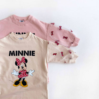 Toddler Puff Sleeve Minnie Dress (2-6y) - 2 Colors - AT NOON STORE