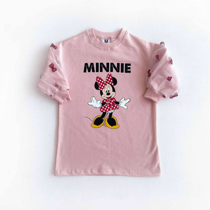 Toddler Puff Sleeve Minnie Dress (2-6y) - 2 Colors - AT NOON STORE