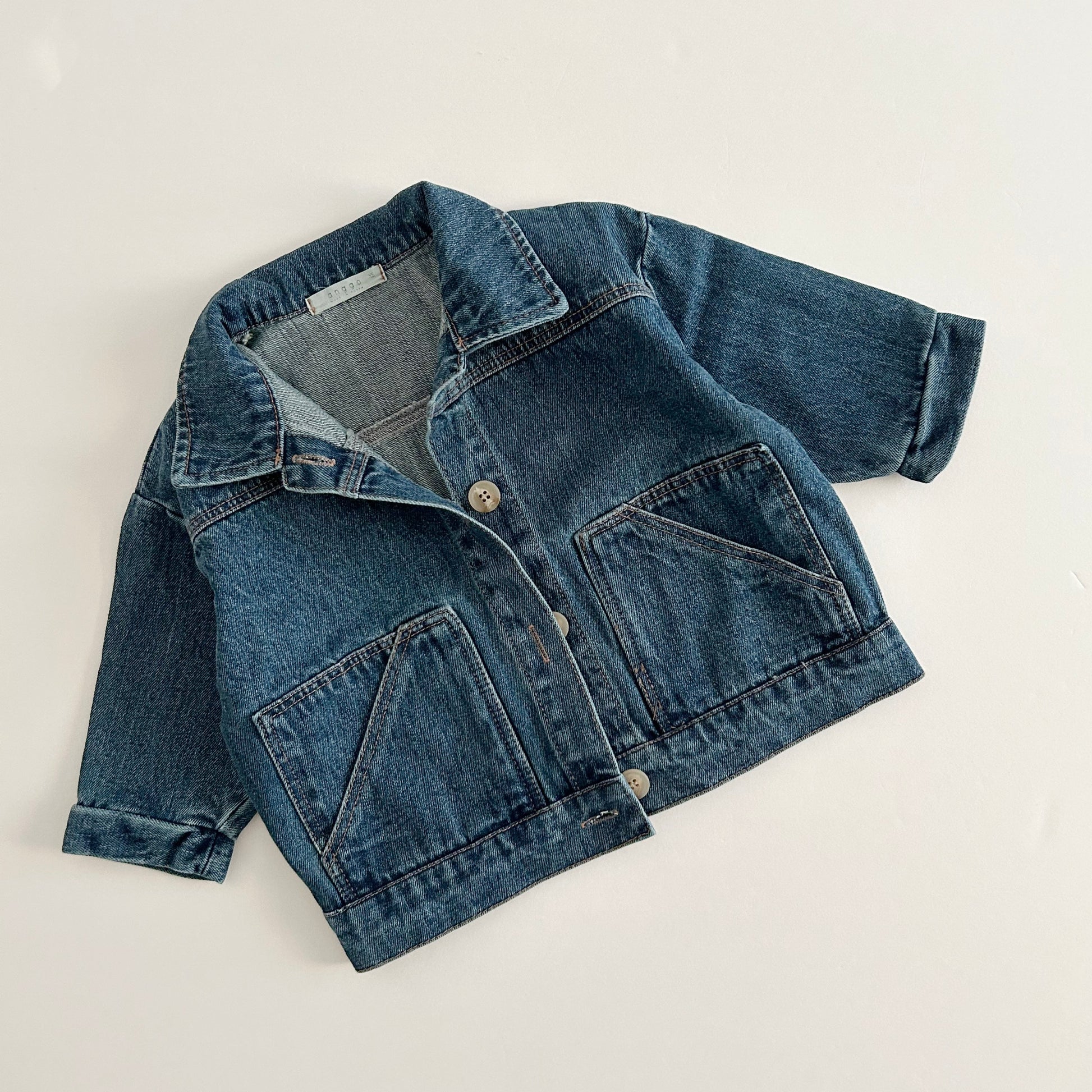 Kids Anggo Double Pocket Jacket (3-6y) - Denim - AT NOON STORE