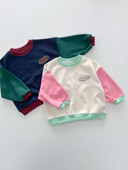 Kids Soy S25 Good Sunday Colorblock Long Sleeve Top (1-8y) - 2 Colors - AT NOON STORE